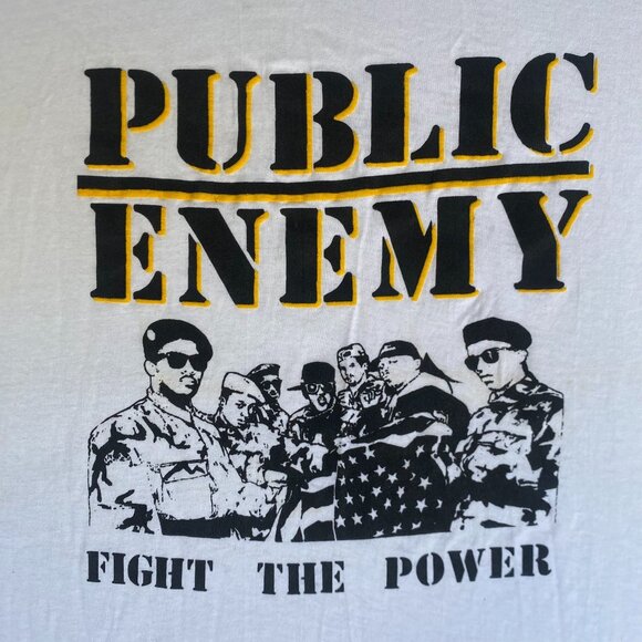 Vintage 90s Public Enemy Shirt Rap Hip Hop Single Stitch Tee - Picture 3 of 6
